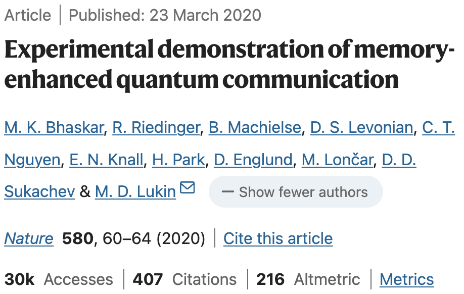 SiV-based quantum memory node @ harvard / mit