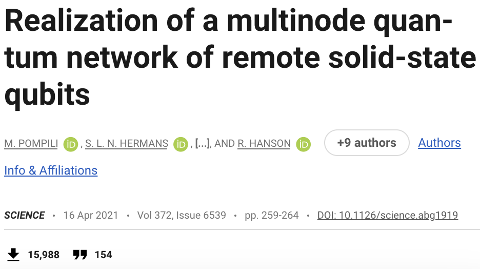 quantum networking @ tu delft